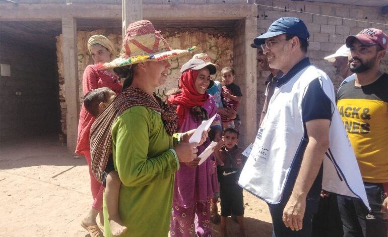 من الحملة الانتخابية للمرشح مصطفى الخلفي بسيدي بنور والتي تضم أكثر من 800 قرية.