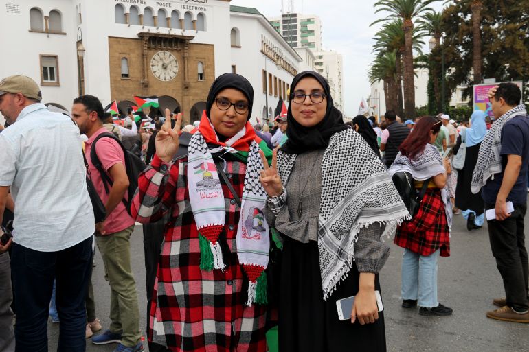ورغم تأثرها بزلزال الحوز، سافرت مريم من مراكش للانضمام إلى مسيرة دعم للمقاومة مع أحد الأصدقاء.
