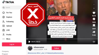 لقطة شاشة للفيديو الذي ينشر ادعاءات كاذبة (تيك توك – 5 أبريل 2025).